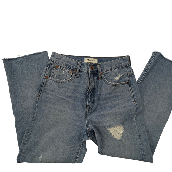 Madewell Denim - Madewell Classic Straight Jeans Destructed Edition Size 25 EUC